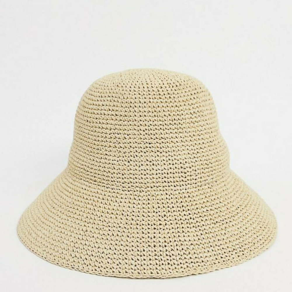 ASOS DESIGN Straw Bucket Hat